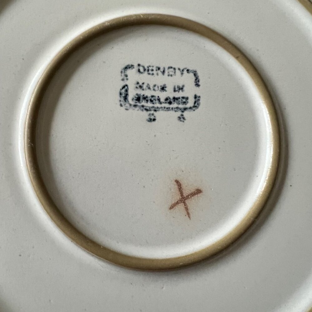 Denby English Stoneware Potpourri Hue Blue Yellow 8 inch - Picture 5 of 5